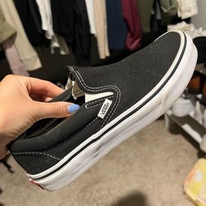 Black slip on vans